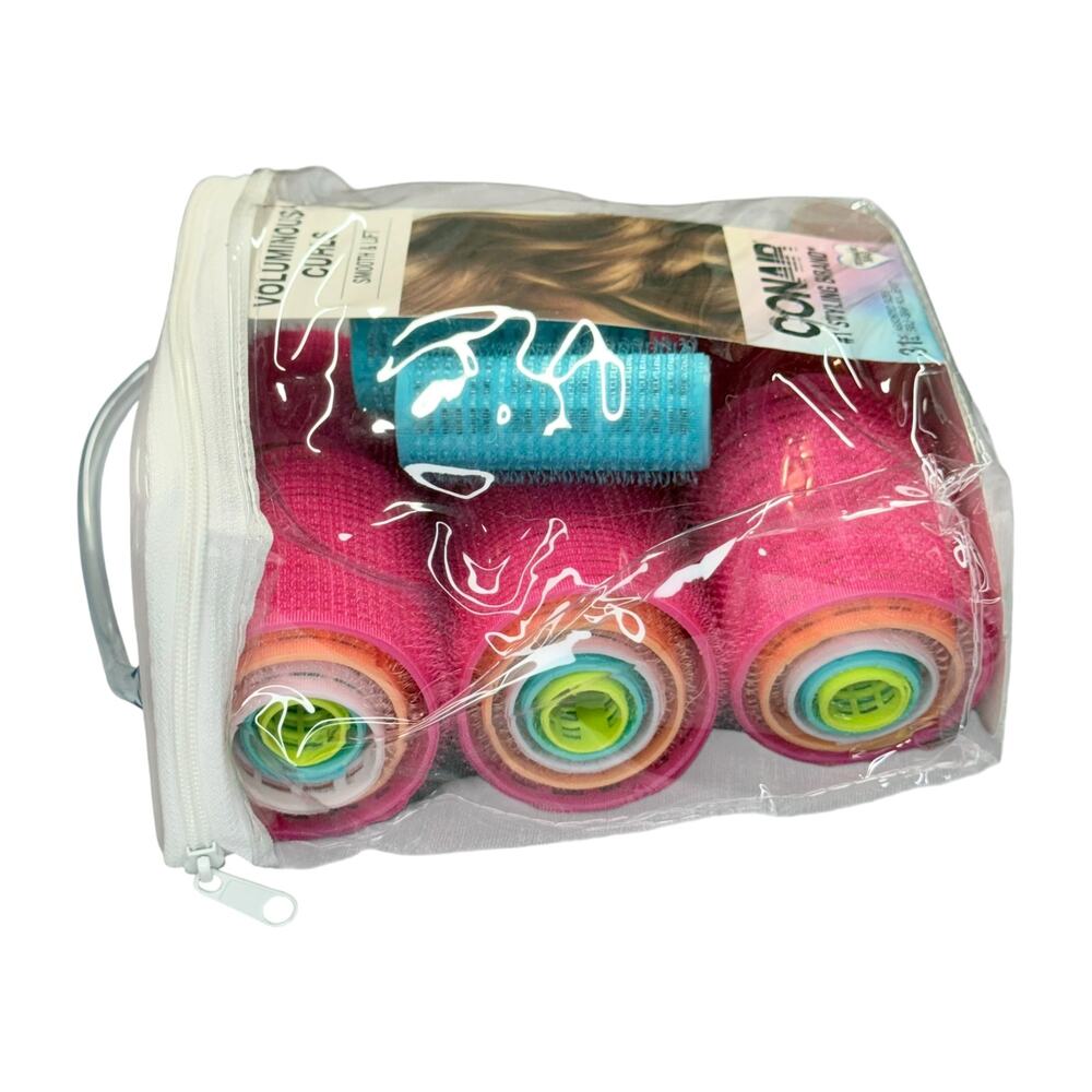 Conair 31 Self Grip Hair Rollers Set Multi Size With Reusable Bag New - Picture 4 of 7